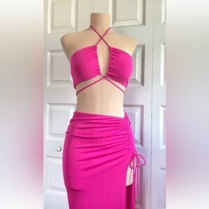 Fuccia Top & Skirt Set NEW